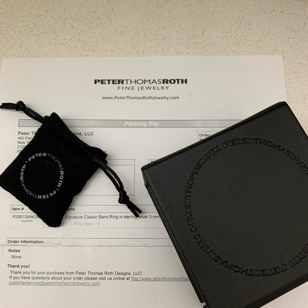 NWT Peter Thomas Roth Signature Classic Band 3 mm Ring in size 5 - Picture 8 of 11